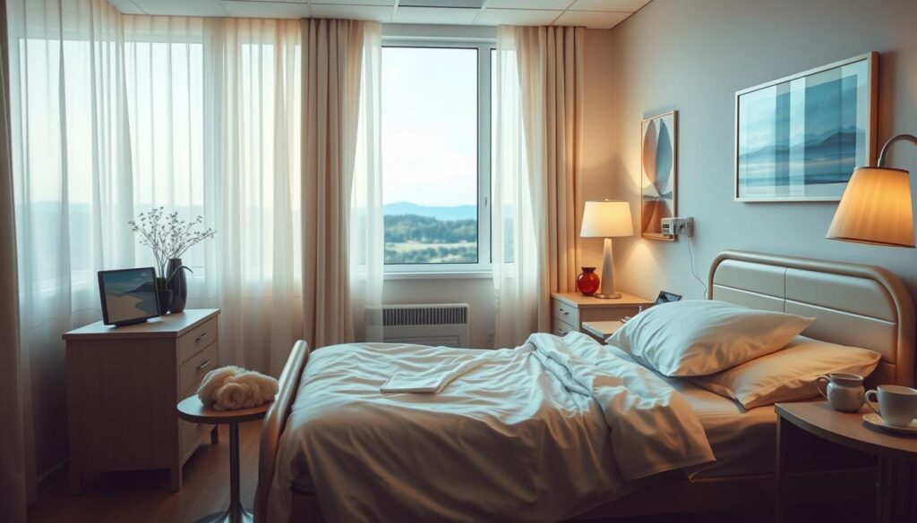 Cama de hospital preparada para el ingreso de un paciente con fibromialgia